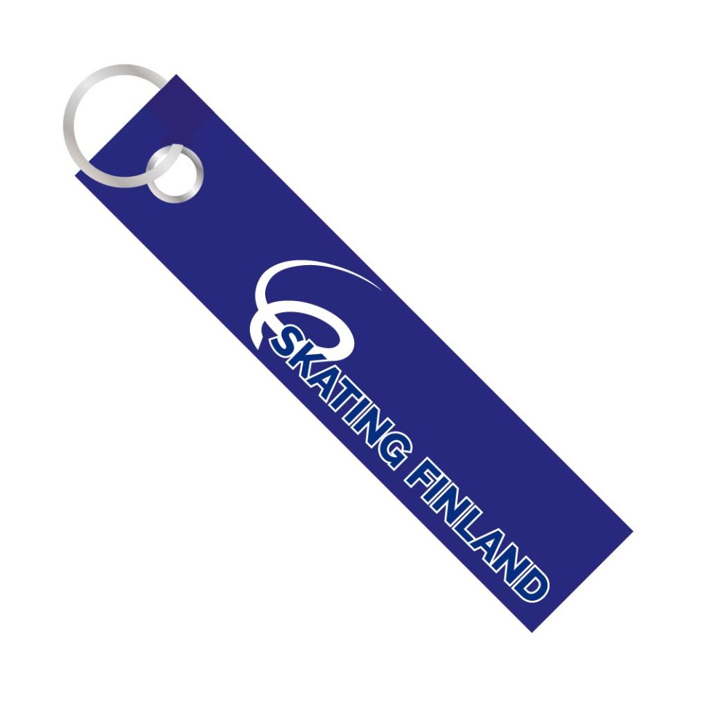 Woven keychain Skating Finland